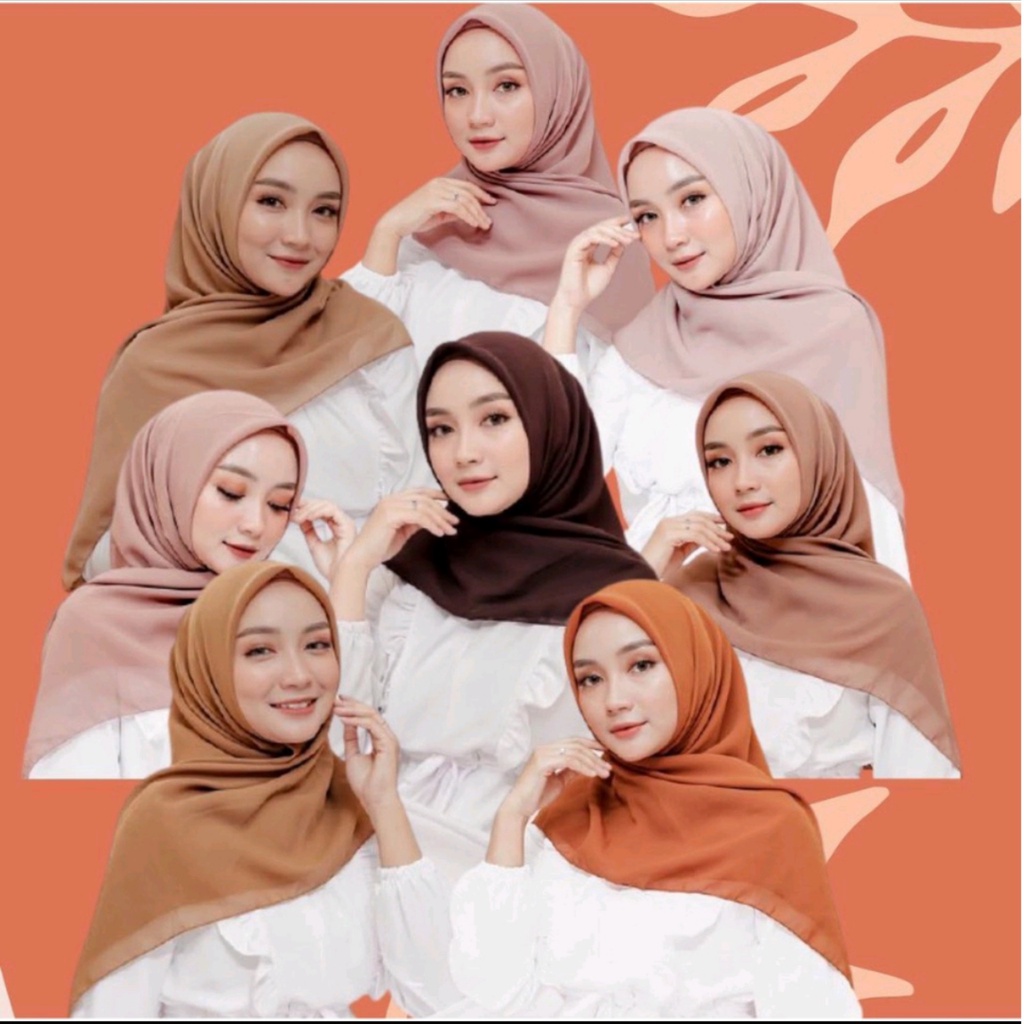 Jilbab Segi Empat | Pashmina Payet Hijab Jilbab Ceruty Premium | Kerudung Pashmina Payet Bando Cantik