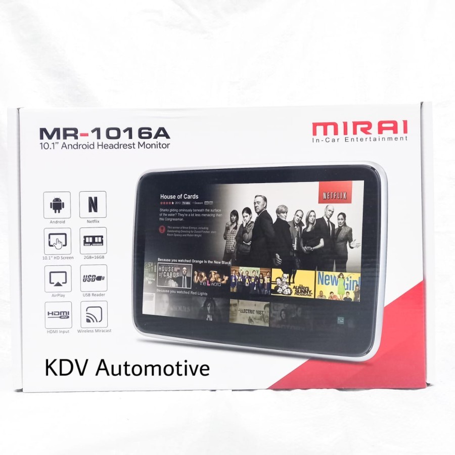 Headrest Android Mirai MR-1016 Ram 2/16GB 10 inch / Head Rest Mobil