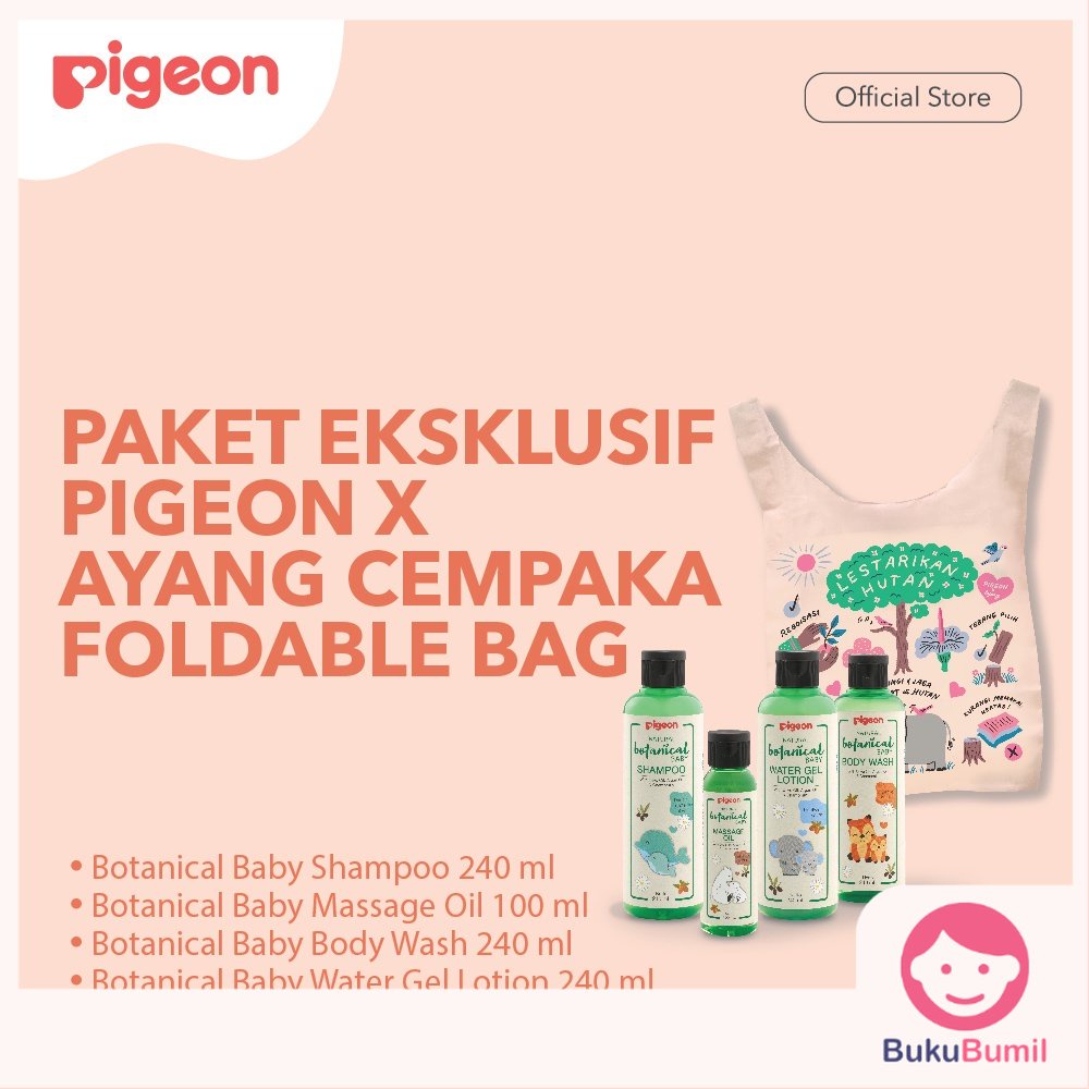 Paket Pigeon x Ayang Cempaka Foldable Bag Edisi Lestarikan Hutan Perlengkapan Bayi & Ibu Hamil