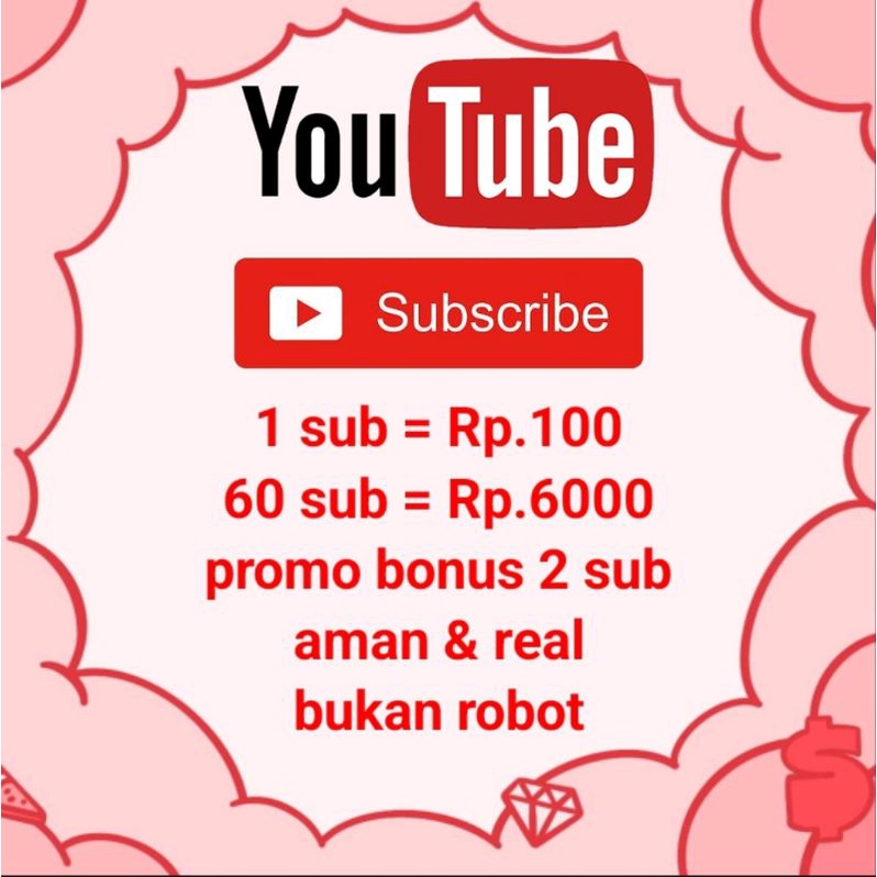 Jasa Subscribe channel YouTube, aman pakai akun asli & tanpa robot