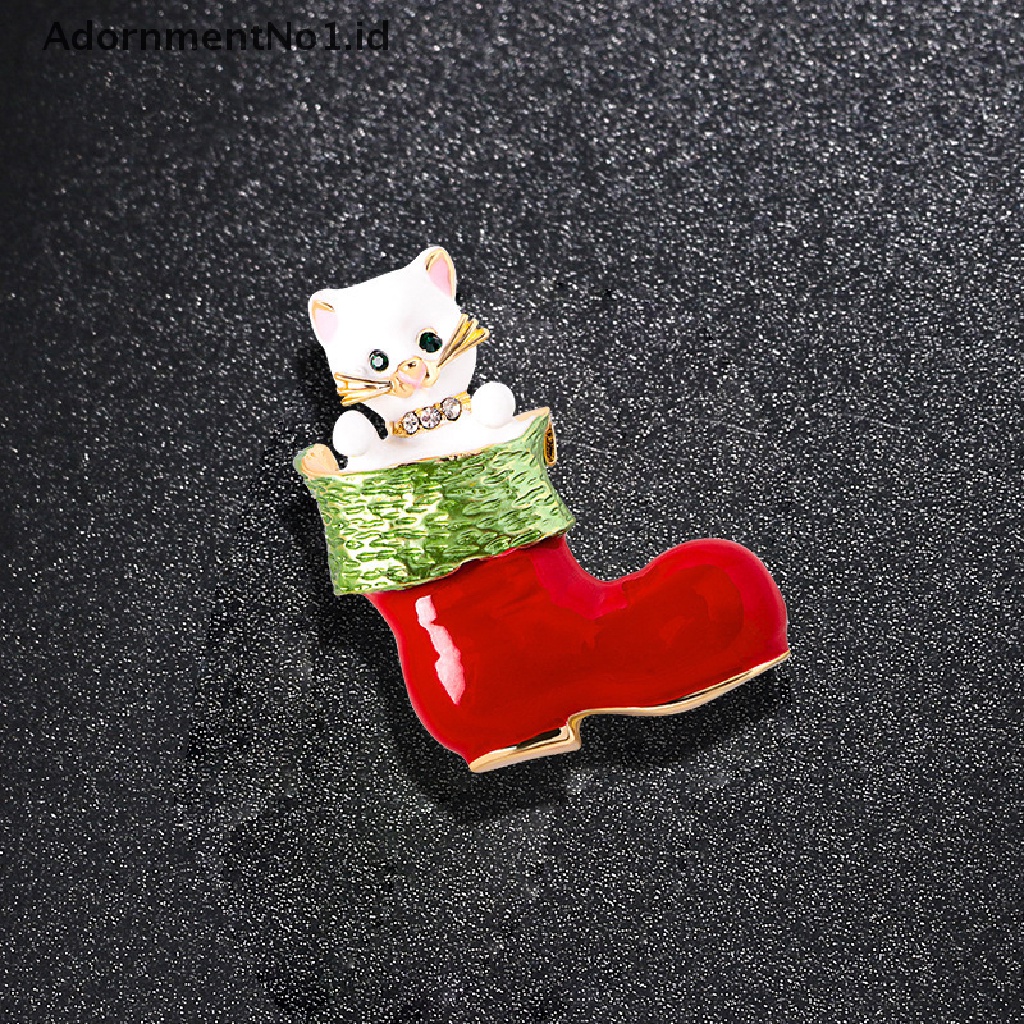 [AdornmentNo1] Berlian Imitasi Bros Natal Festivel Pin Enamel Bros Perhiasan Wanita Dan Pria Unisex Aksesoris Hadiah Tahun Baru [ID]