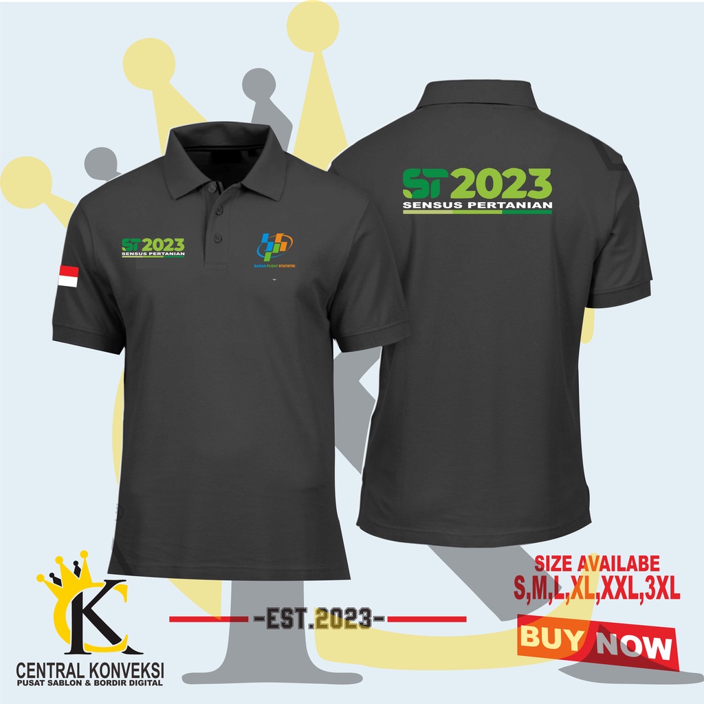 POLO SHIRT ST2023 SENSUS PERTANIAN / KAOS KERAH POLOSHIRT ST2023 SENSUS PERTANIAN