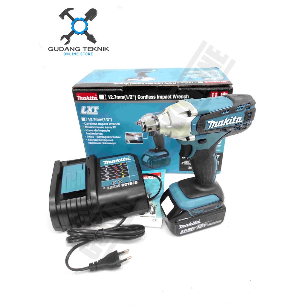 Impact Wrench CORDLESS MAKITA DTW190 SFX7 / Mesin Bor Pembuka Baut Baterai DTW 190 - Impect Impek Wrench Batery DTW-190 SFX7