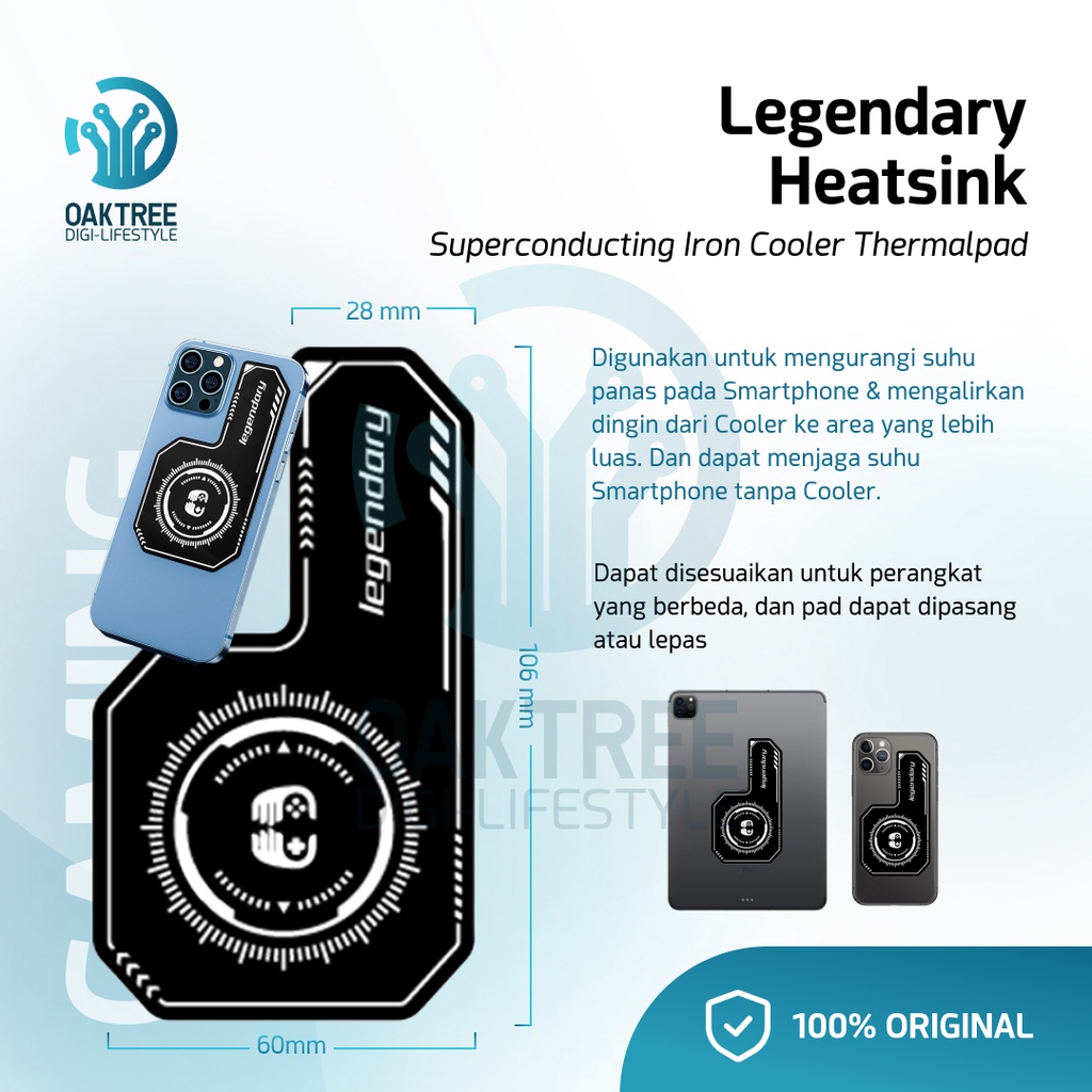 Legendary Heatsink Aluminium Pad Pendingin HP