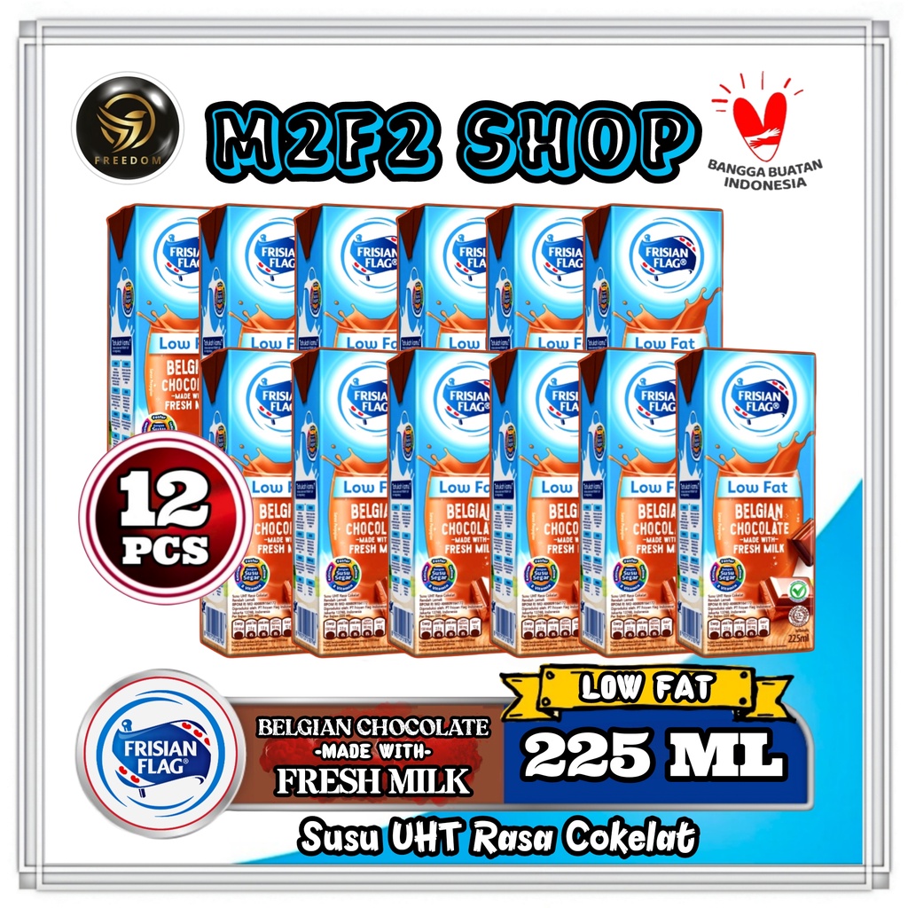 

Susu Bendera Frisian Flag Purefarm Low Fat Belgian Chocolate | Cokelat Kotak UHT - 225 ml (Kemasan 12 Pcs)