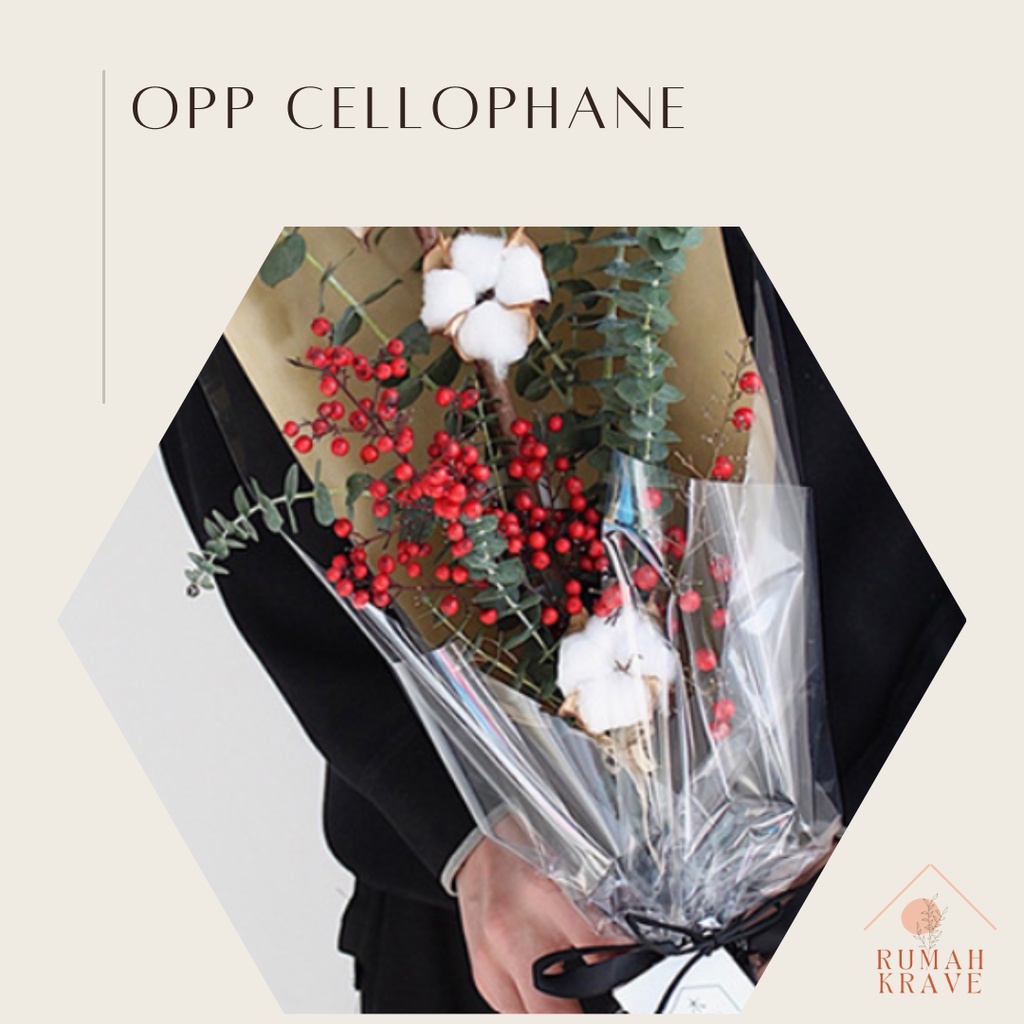 

RUMAH KRAVE - OPP Cellophane Plastik Bening Transparan Buket Bunga