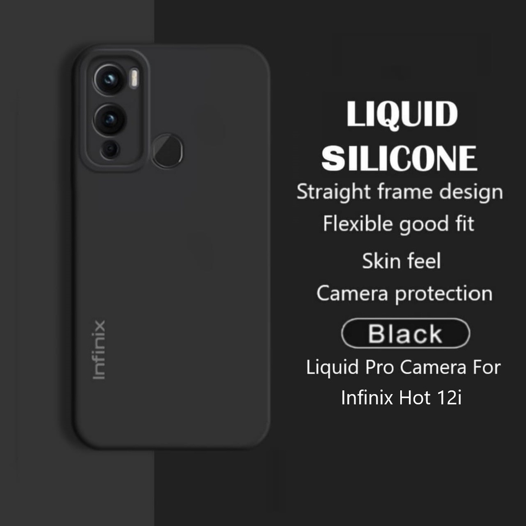 Promo Soft Case Infinix Hot 12i Liquid  Pro Camera Casing Handphone Anti Bekas Sidik Jari
