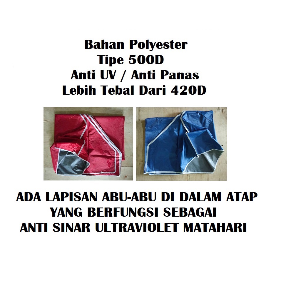 Terpal Atap Tenda Ukuran 3x4.5 Anti Panas (Bahan Polyester 500D)