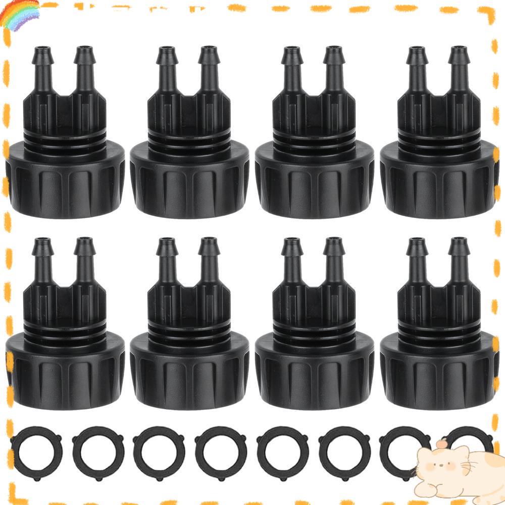 Solighter 8Pcs Drip Irigasi Tubing Practlcal Misting Cooling Systems Tetes Air Taman