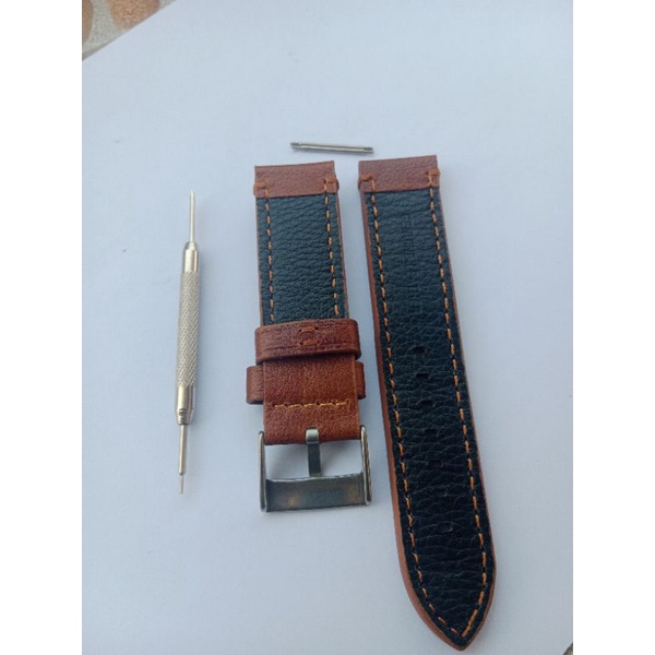 Tali Jam tangan A C EXP Fos  22mm 24mm hitam coklat Strap watch