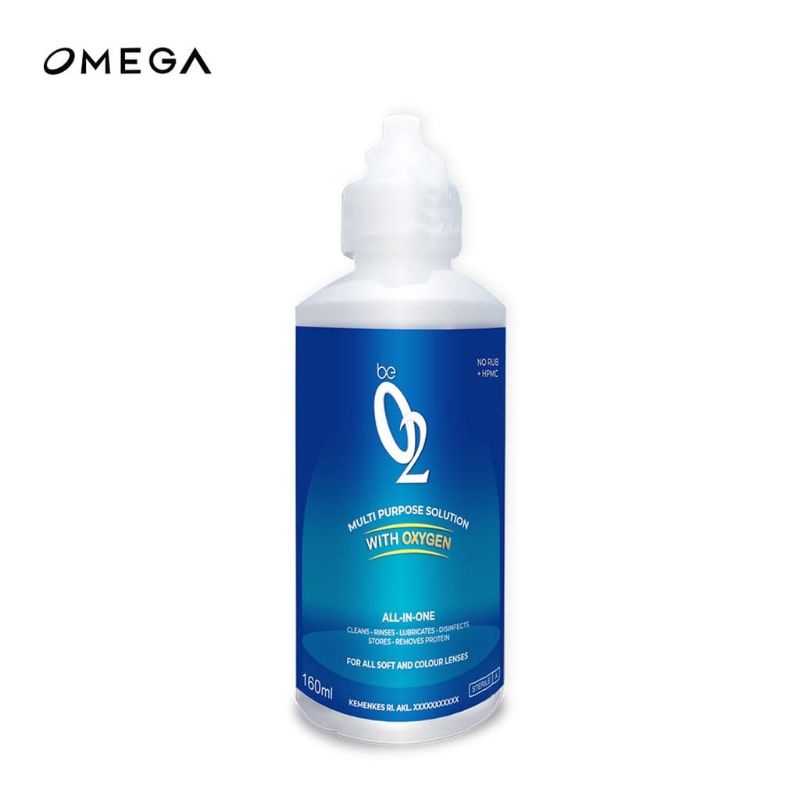 Cairan pembersih softlens O2 160ml/air perendam soflen bisa untuk tetes omega/solution travel pack