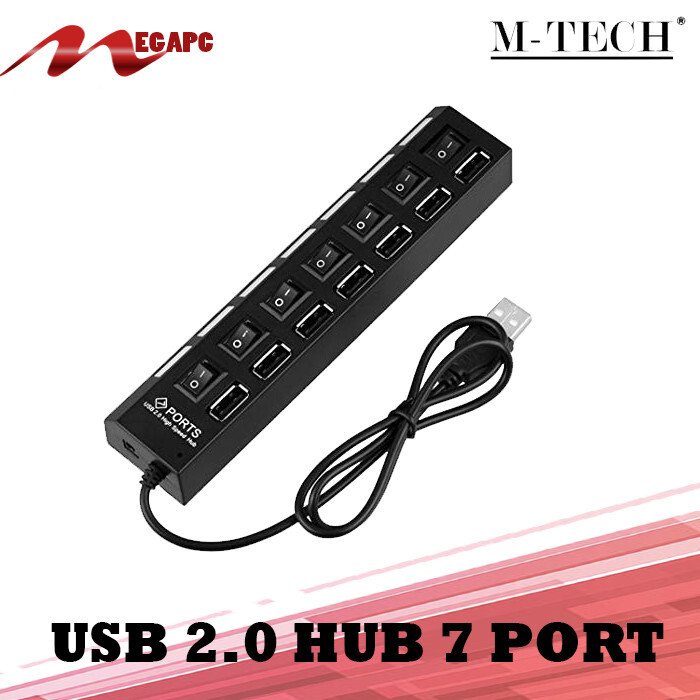 USB HUB 2.0 7 PORT SWITCH ON OFF