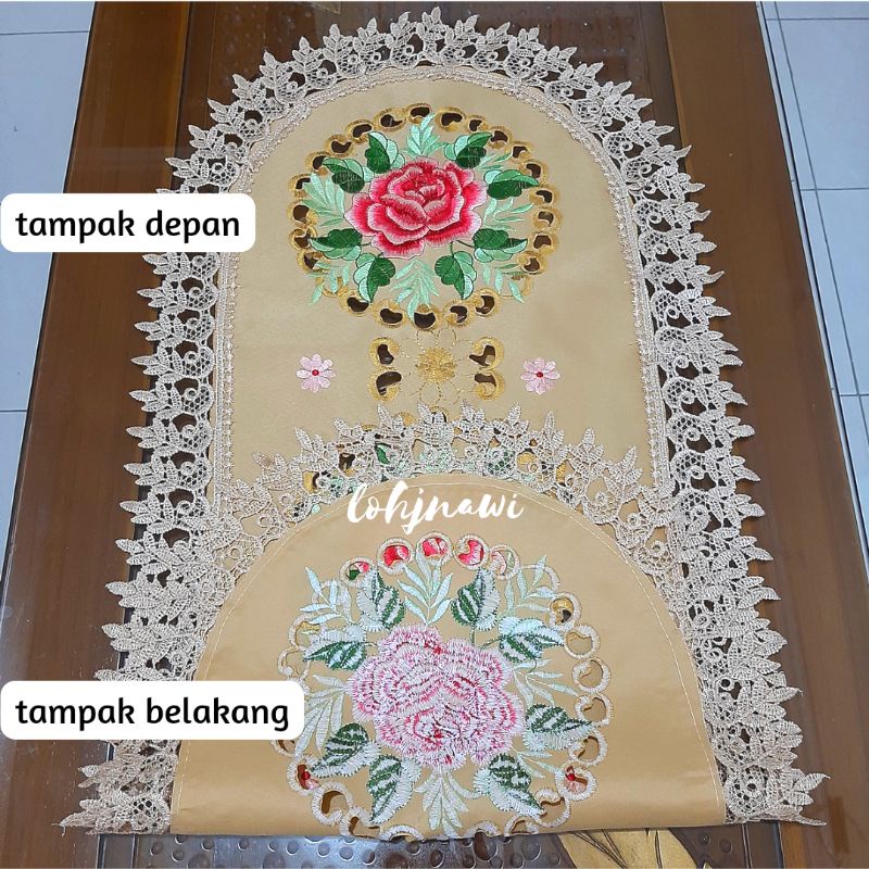 Taplak Meja Tamu Bordir 40x90 cm Mewah Premium Termurah Table Runner Shabby Chic