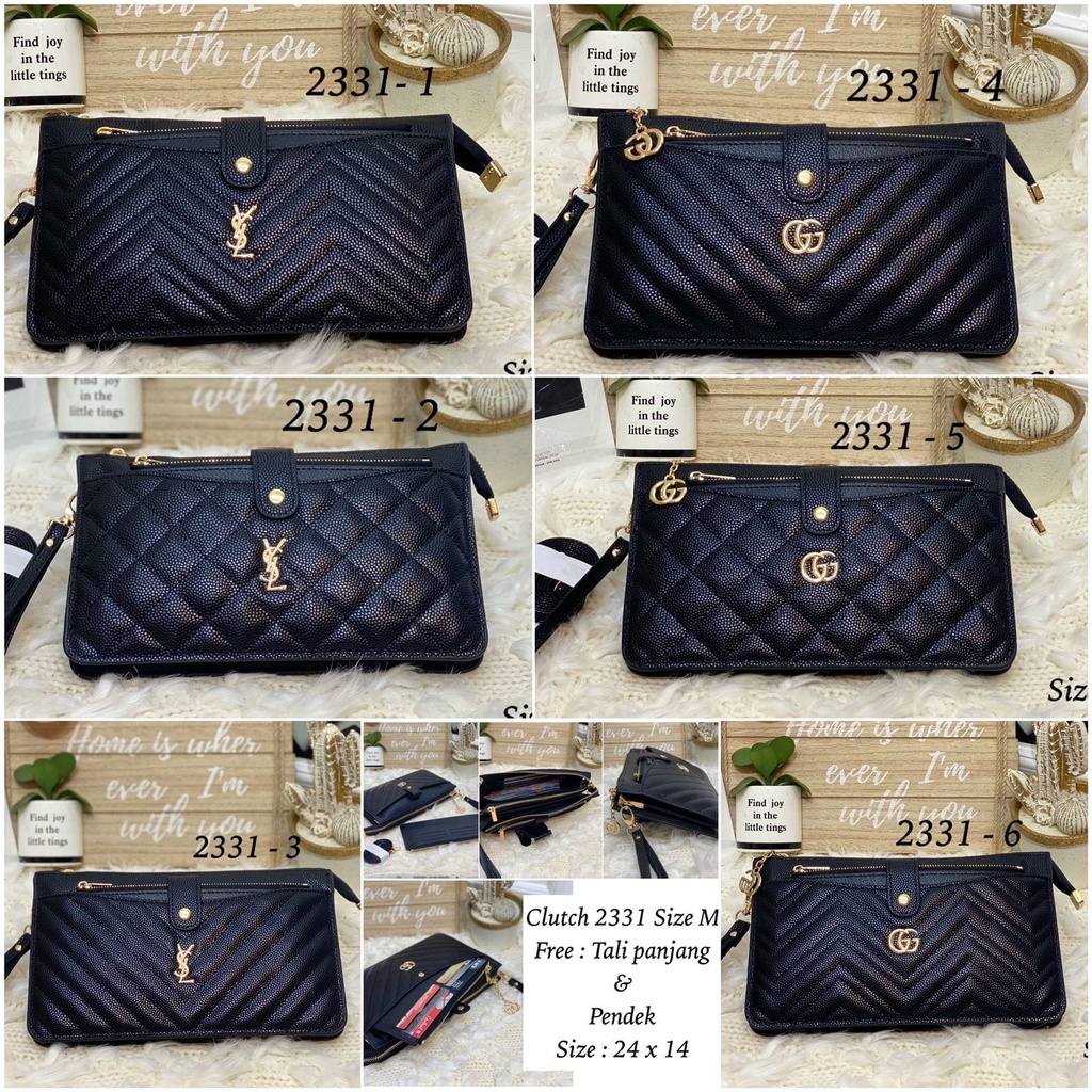 clutch wanita 3ruang bahan kaviar bisa slempang