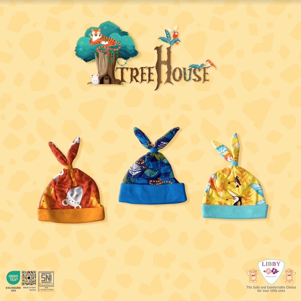 Libby - Tree House Topi Bayi 3pcs