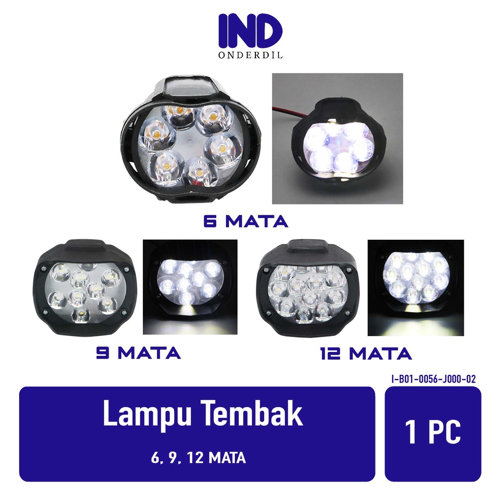 Lampu Tembak-Sorot-Spot Light-Spotlight Spion Motor Cree 6 Mata-LED 6W 12V-24V