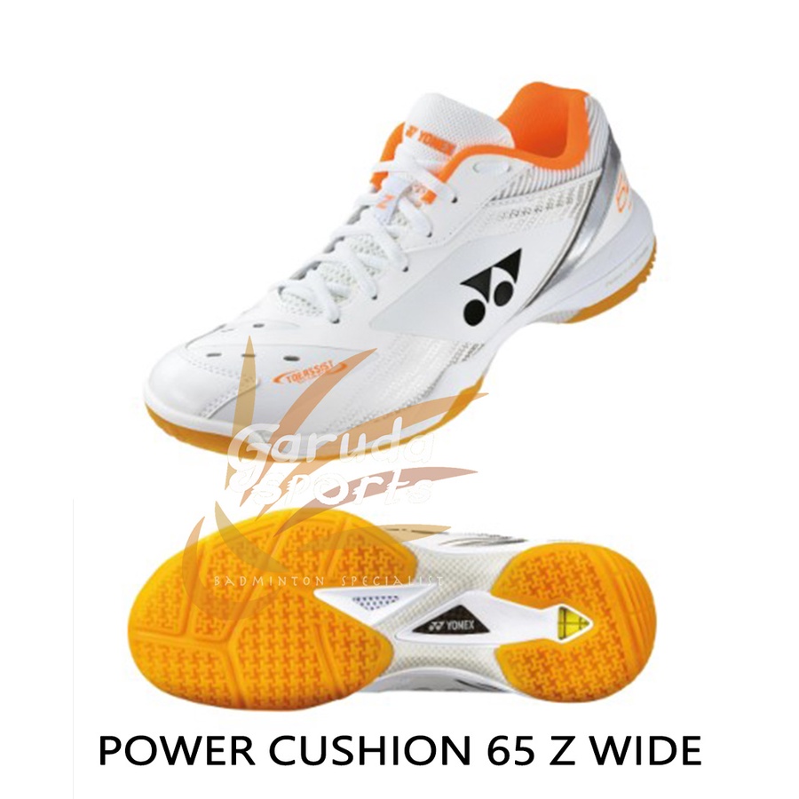 SEPATU YONEX SHB 65 Z3 WIDE white orange / SEPATU YONEX SHB 65 Z 3 white Orange / YONEX SHB 65 Z3 WI