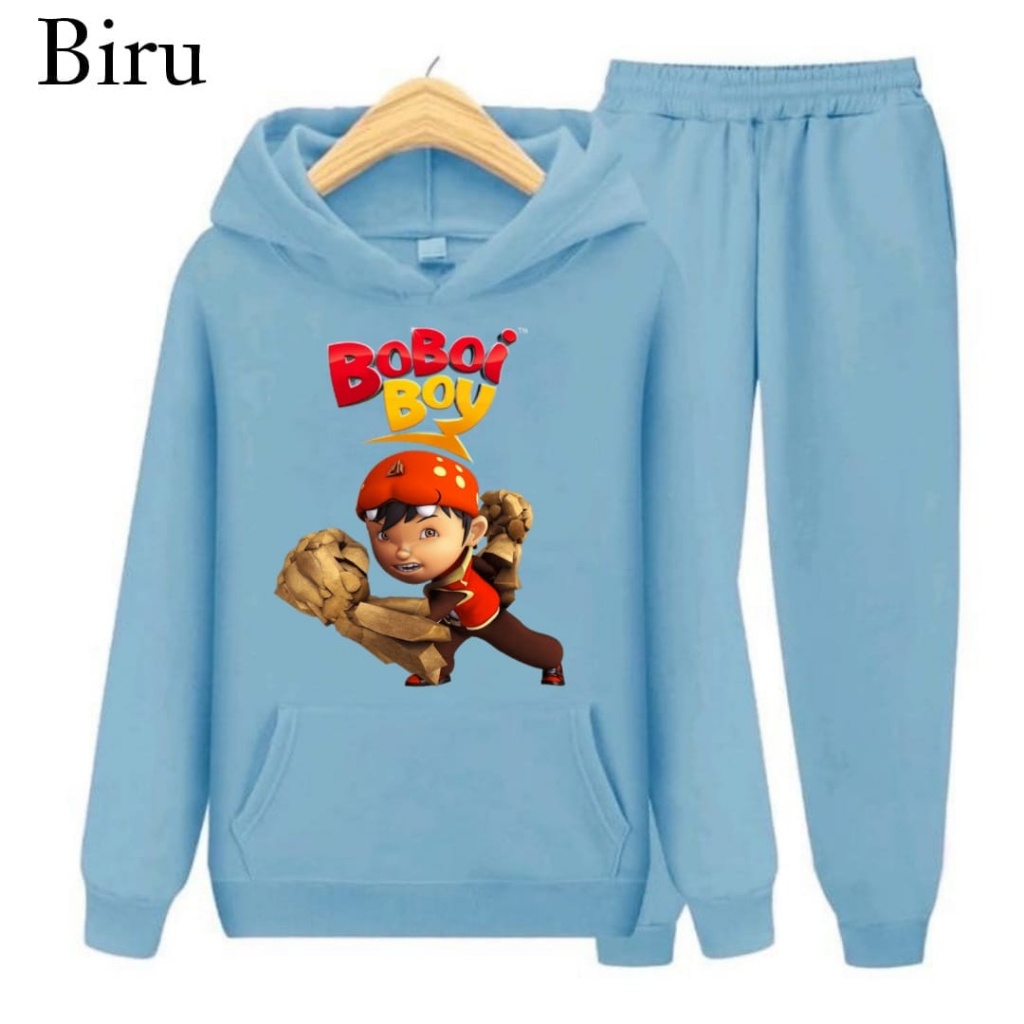 Hzl_outfit Sweater Hoodie Setelan Anak Laki Laki Boboiboy Airbender S.M.XL