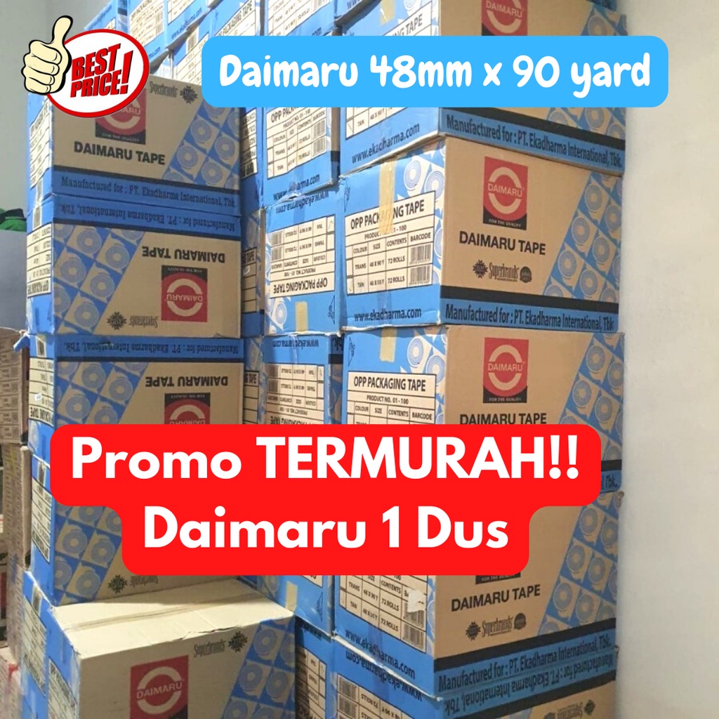 1 Dus Lakban Daimaru isi 72 Pcs Termurah