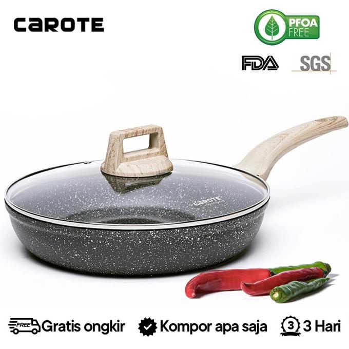 Carote EW Wajan Penggorengan Anti Lengket (Frypan) Batu Granit