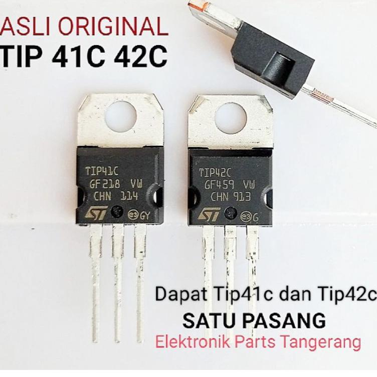 STAR (SATU PASANG) TIP 41C ORIGINAL TIP 42C ORIGINAL TIP41 TIP42 TIP 41 TIP 42 TIP 41C ASLI TIP 42C 
