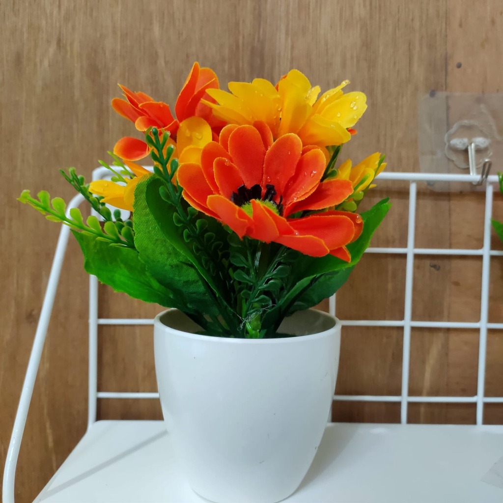 Mega_1688 Bunga Hias Meja Plastik Artifisial Tanaman Hias Plastik