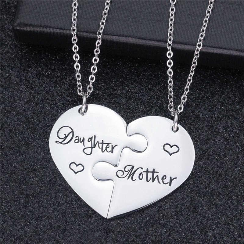 New Arrival Perhiasan Kalung Ibu Anak Zinc Alloy Best Friends Choker Necklace Untuk Wanita