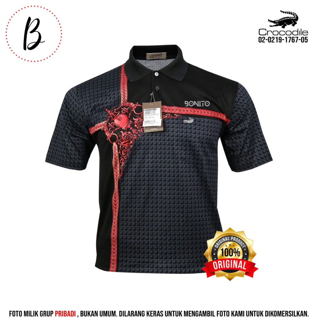 Kaos Kerah / Kaos Polo Pria Crocodile Diamond / Platinum Katun HALUS 1767 ORI Kaos Buaya Lengan Pend