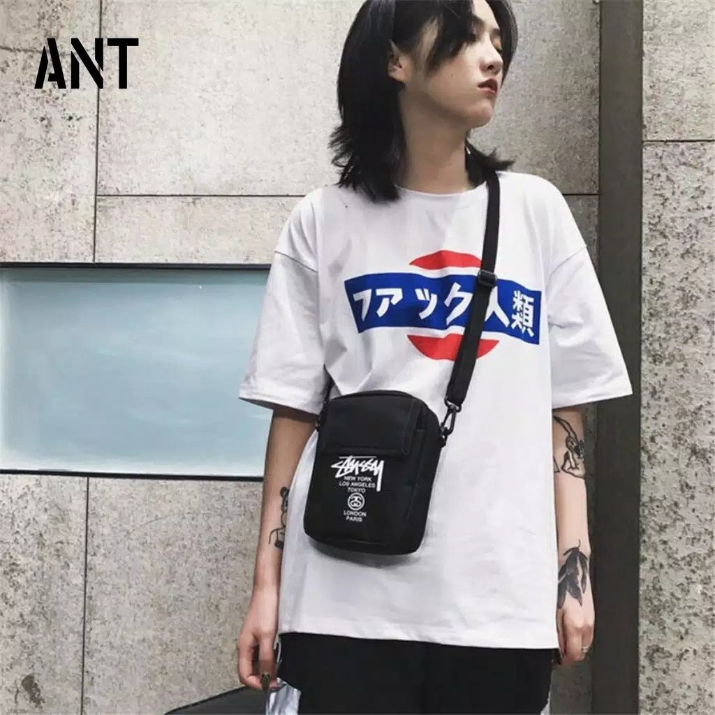 ALESHA Tas Sling Bag Pria Mini / Tas Selempang Pria mini Stussy