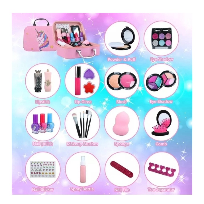 Set makeup unicorn / set makeup anak / mainan makeup anak