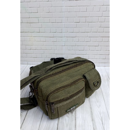 TAS SLEMPANG DAN PINGGANG KANVAS POLO HUMMER