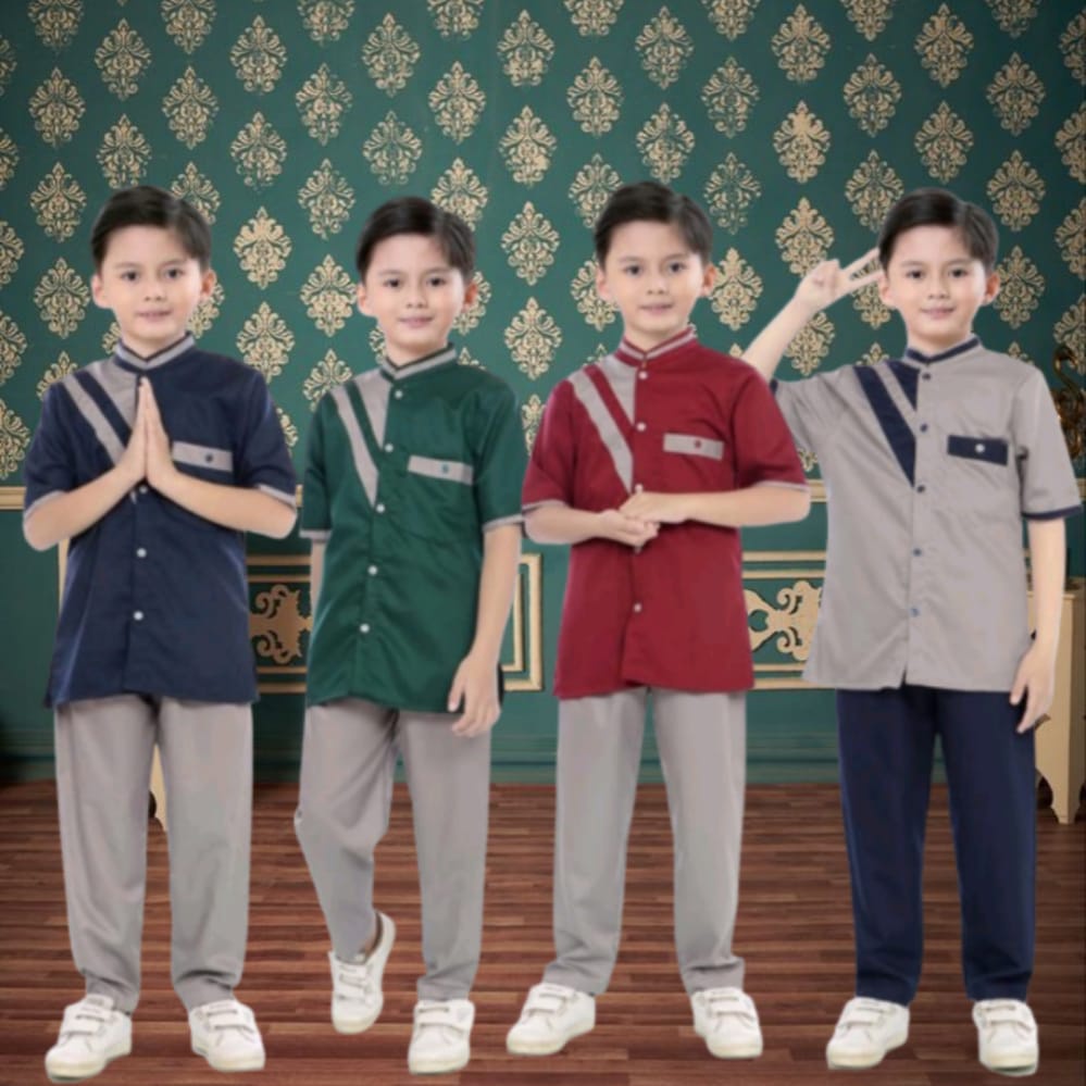 baju muslim anak laki laki koko anak terbaru setelan anak laki laki umur 1-10 tahun