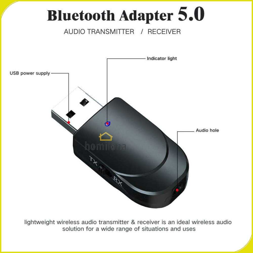 VIKEFON 2 in 1 USB Audio Bluetooth 5.0 Transmitter &amp; Receiver - KN330