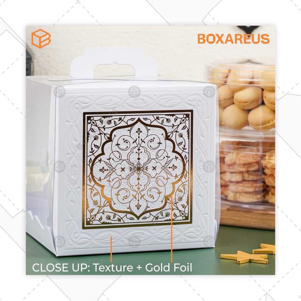 Dus Chiffon Box Mini Cake Kotak Kue Kering Kemasan Roti Packaging Kue - TB ADORN