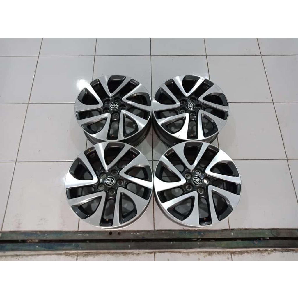 velg mobil oem toyota sienta tipe-Q ring 16 pcd 5x100 grey polish