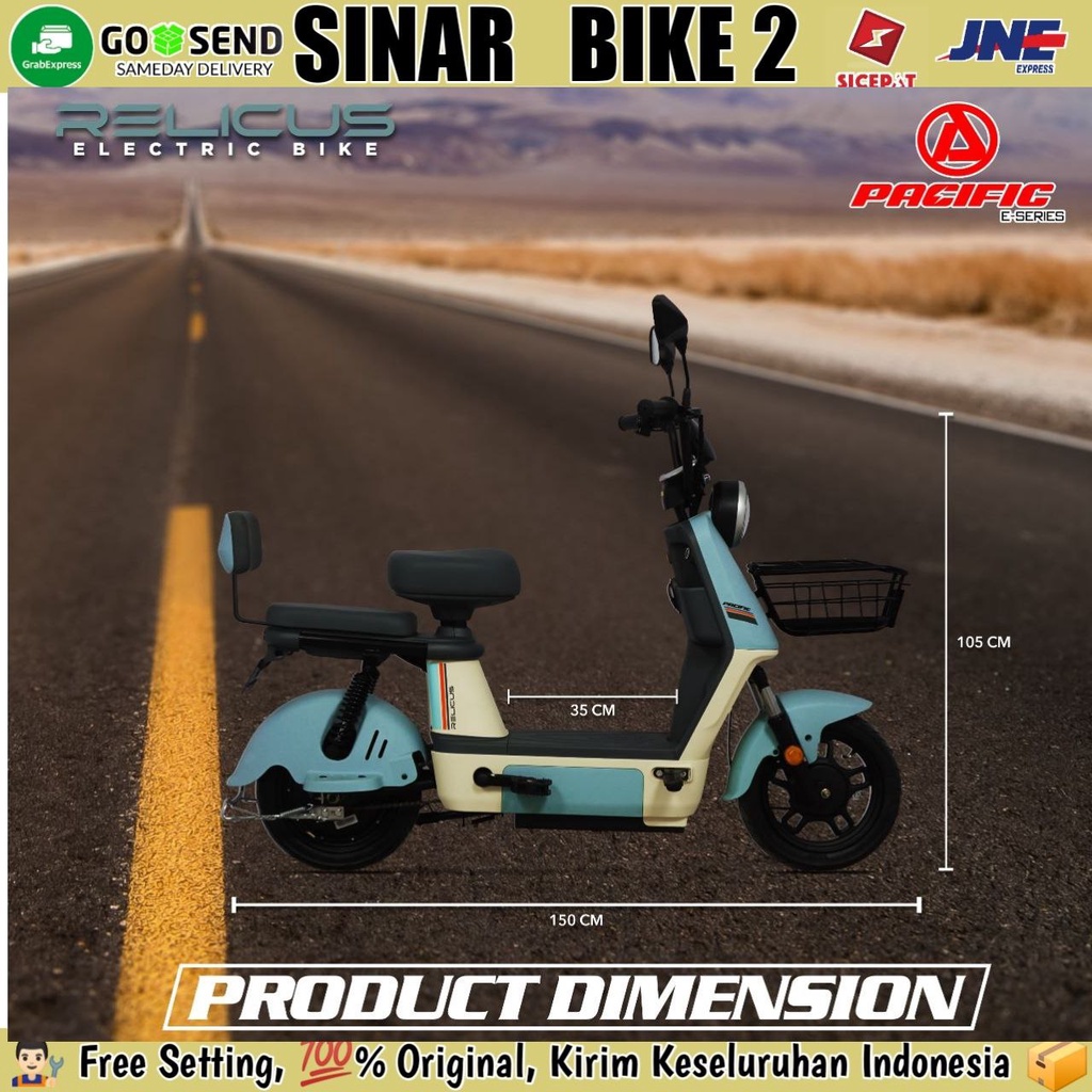 Sepeda Motor Listrik PACIFIC RELICUS 650 Watt Electric E Bike