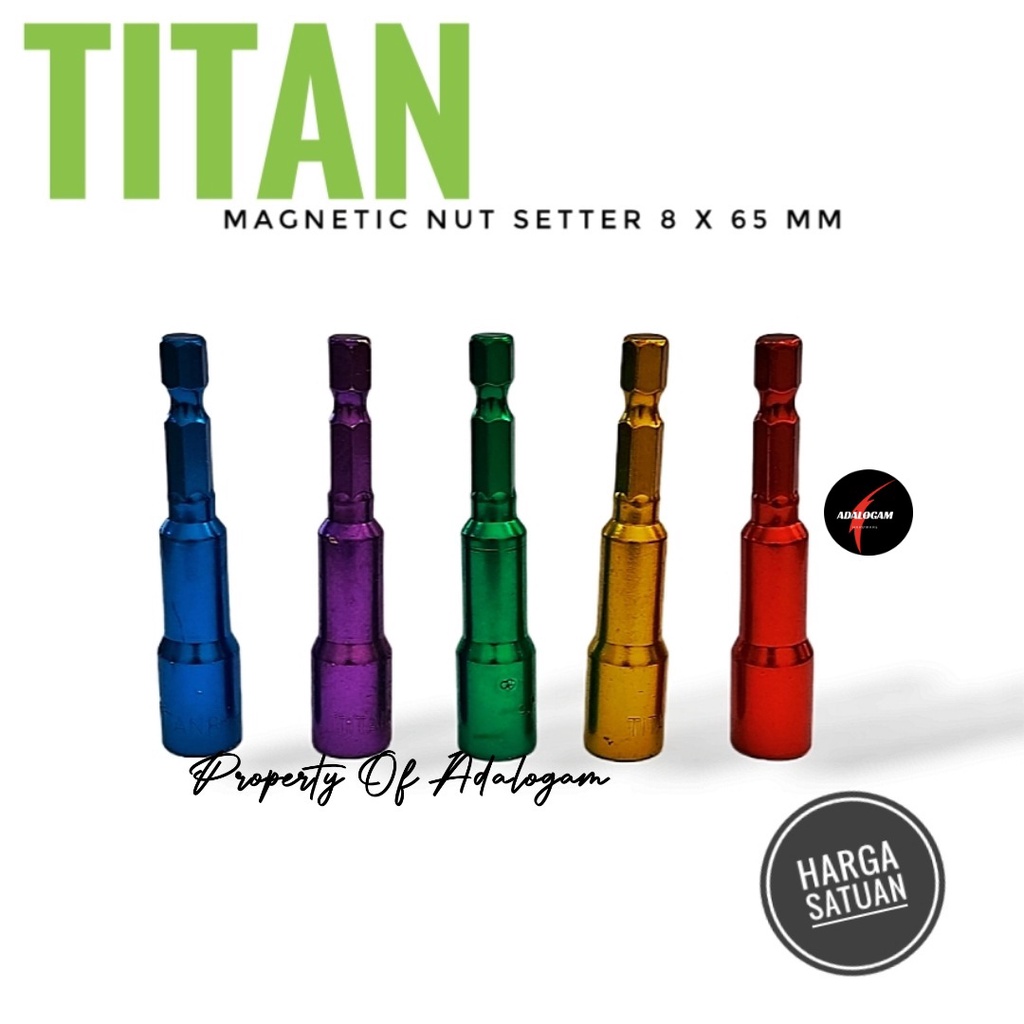 TITAN Rainbow Mata Bor Roofing 8 x 65 MM - Magnetic Nut Setter Baja Ringan