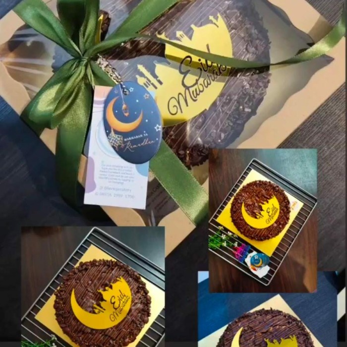 

✨READY✨ -Hampers Idul Fitri brownies dark coklat premium+topper lebarann- 1.1.23