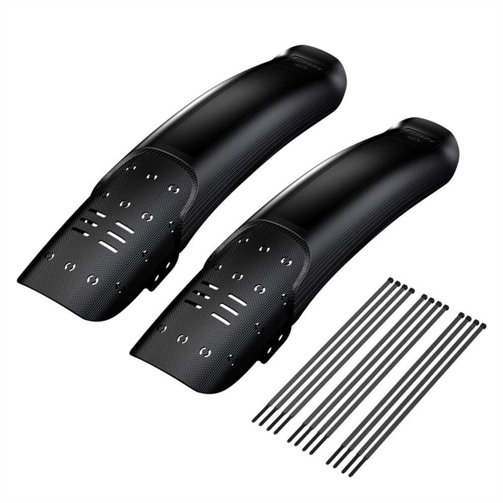 Lanfy Spakbor Sepeda 2 Pcs Hitam B Depan Belakang Ketangguhan Sepeda Gunung Pelebar Ban Roda Spakbor