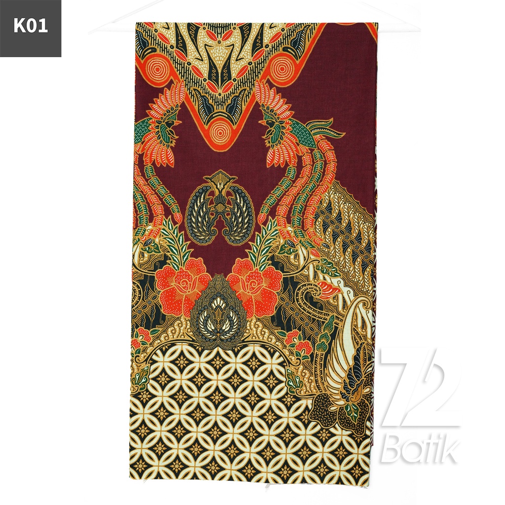 KAIN BATIK PREMIUM Bahan Katun Motif Burung Kawung Hitam 722725 Cap 72 Jarik Jarit Samping Kebat Panjang Batik Katun Modern Premium Bahan Seragam Batik Pernikahan Kantor Keluarga Murah Kamen Jadi Batik Bali Lembaran