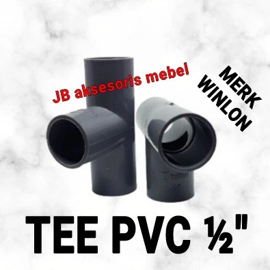 TEE PIPA PVC 1/2" Merk WINLON / SAMBUNGAN T PIPA PARALON POLOS