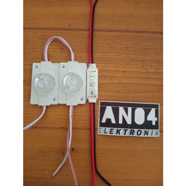 PAKET MODUL LAMPU KEDIP BLITS PESAWAT STROBO LED 1 MATA SUPER JUMBO 12V 24V MOTOR MOBIL TRUK BUS PICKUP