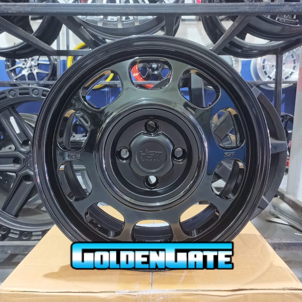 Velg mobil racing R15 HSR KLG9100 ring 15x65 hitam glossy - Xenia brio livina dll murah