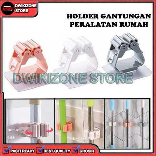 [GROSIR] GANTUNGAN TEMPEL GAGANG PEL SAPU HOOK DINDING CLIP HOLDER PENGAIT ALAT DAPUR