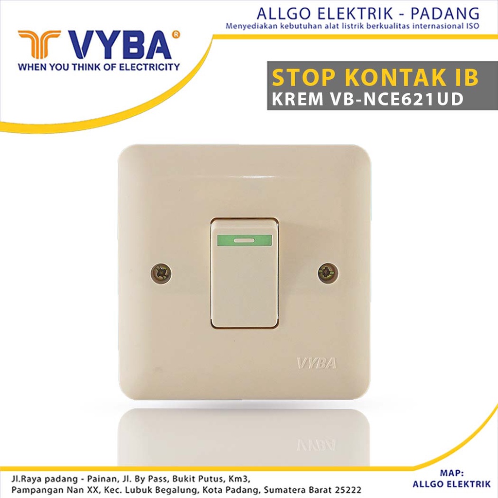 Allgo elektrik - Saklar Engkel IB Cakar Arde tunggal satu tap tik patik engkol tuas VYBA Inbow VB-NC