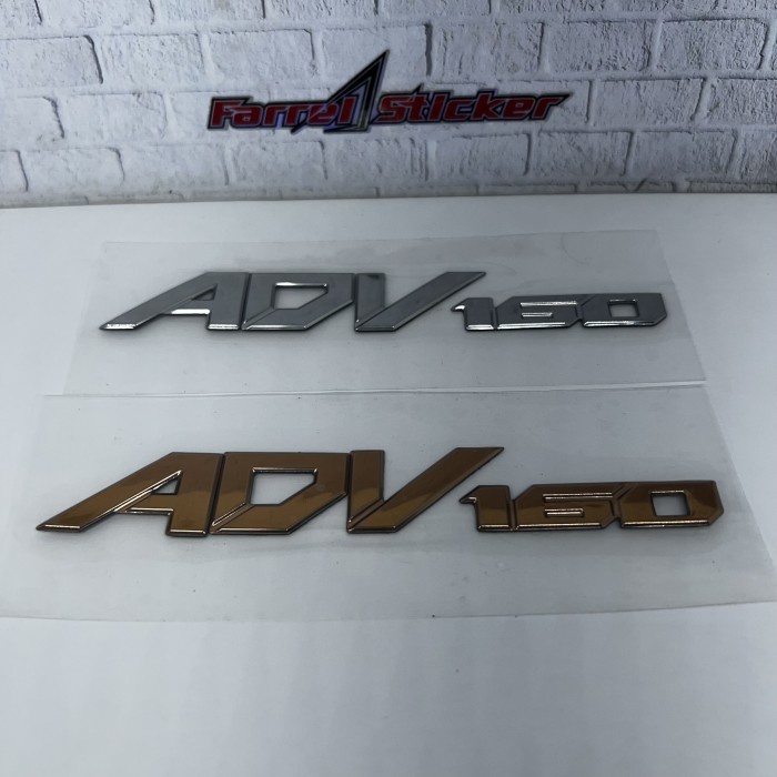 stiker 3d sticker emblem ADV 160 satuan - Chrome