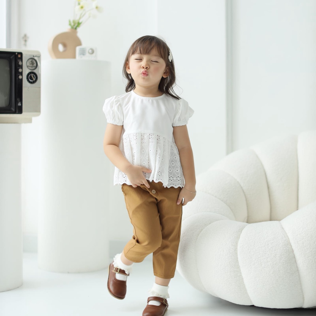 KIDDIEPODS - Emily Top / Baju anak perempuan / Blouse Anak perempuan / Atasan anak perempuan 1-10 tahun