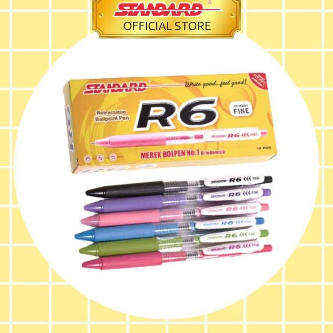 

HOT SALE STANDARD PEN R6 BLACK / 12 PCS