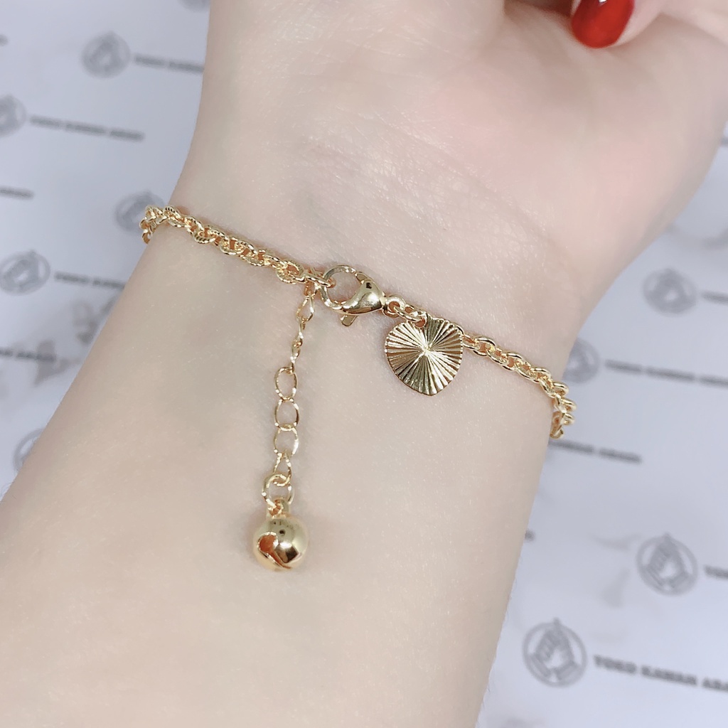 Gelang Tangan Xuping Gold Perhiasan Fashion Wanita Dewasa Model Ring Permata Silang *19