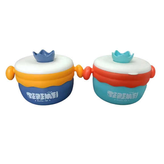 Tedemei Baby Bowl Set Stainless / Mangkok Makan Stainless 304 Tedemei (6129)